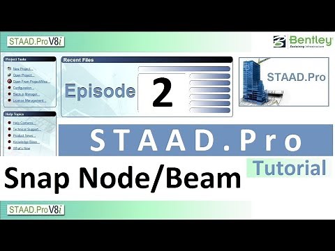 #2. Snap Node/Beam Method for Beam Drawing | Linear Grid | How to draw Beam in STAAD.Pro