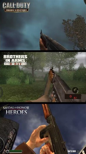 Comparing Thompson in old PSP games #ww2 #callofduty #psp