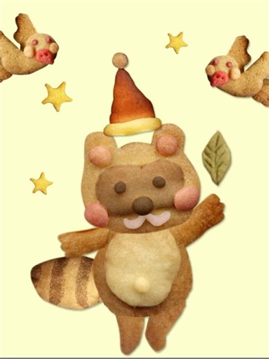 サンタヌキｻﾝ🍃#shorts #クッキー#クリスマス