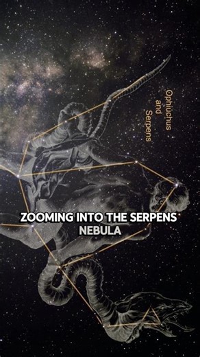 Zooming into the Serpens nebula || #astronomy #nebula #nasa #universe #space #science #serpens