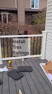 Installing Trex Basics Railings #trex #Deck #railings | Go Build Stuff