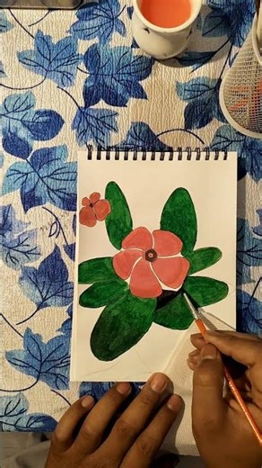flower making easy and painting it art #shorts #viral