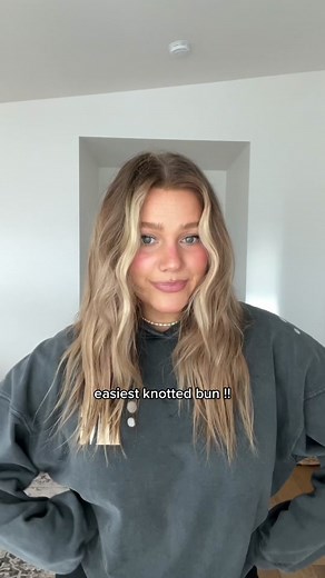 the easiest top bun!! #hairstyle #brondehair | Bun Hairstyles