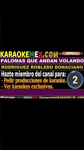 karaoke banda cuisillos - palomas que andan volando #karaokemex