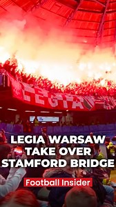 15K views · 108 reactions | 裡 Legia Warsaw fans 헧헢헢헞 헢헩험헥 Stamford Bridge last night in their numbers. | Football Insider | Facebook