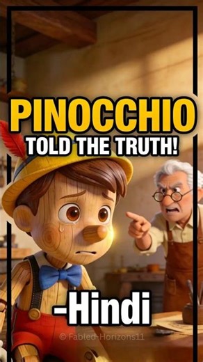 Pinocchio ने सच बोला… फिर भी डाँट पड़ी 😳 #lesson #emotional #shorts