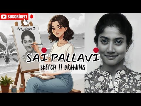 Actress Sai Pallavi Pencil Drawing Video | How to draw | Sai Pallavi