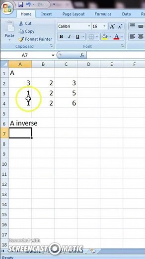 Inverse of matrix #excel #exceltips #exceltutorial #subscribe #trending