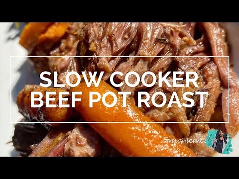 SLOW COOKER HOME STYLE POT ROAST RECIPE | BEEF | EASY COOKING TUTORIAL | #POTROAST #CHUCKROAST