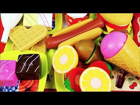 ままごとトントンするおもちゃ ファストフード ハンバーガー、寿司、アイス、ホットドッグ、ポテト playing kitchen