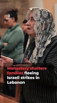 Monastery shelters families fleeing Israeli strikes in Lebanon | AJ #shorts