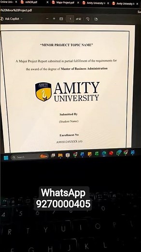 How to Make Amity University Minor Project | Step-by-Step NTCC Guide