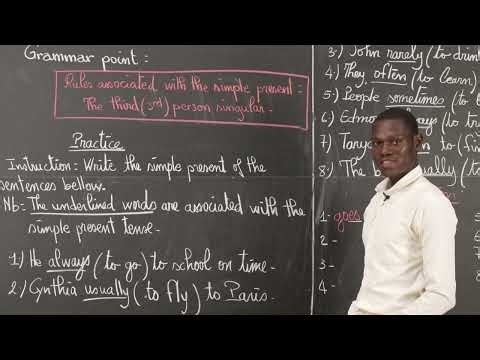 Exercice - 5e - Anglais - Grammar : Rule associated with the simple the third (3rd) 1/1