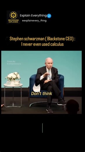 explaineverything | Schwarzman studied economics at Yale and Harvard Business School, yet he’s emphasized that advanced math wasn’t the key to his success. In... | Instagram