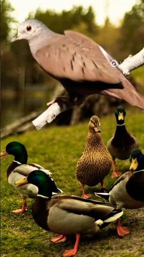 Rolinha e pato real