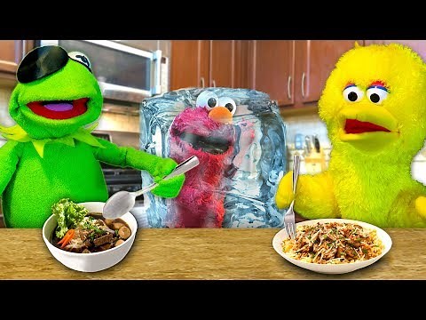 Kermit's Kitchen: COOK OFF EDITION! Kermit the Frog VS Big Bird (ft. Frozen Elmo)