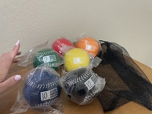What I noticed about this set of weighted softballs