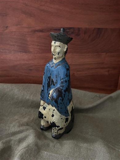 Vintage Hand-carved Wooden Asian Folk Art Figure With Original Paint - Etsy
