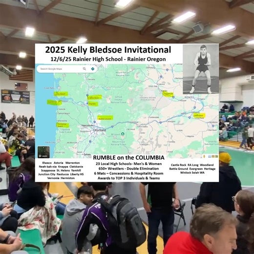 Another Successful Kelly Bledsoe Wrestling Invitational in the books for 2025. Our program is off to a GREAT start of the season... and WE Thank our SPONSORS for stepping out on the mat with the Kids for the 2026 season- Dick Hannah Toyota Sloans Floor Covering Triton Lawn & Yard Maintenance Wilcox and Flegel Oil Co. Rightline Equipment, Inc Rintoul Custom Cabinets Dennis O'Brien- REMAX Evenson Logging Company Royal Pacific Ind. Custom Concrete Services. Your support for the kids is on display t