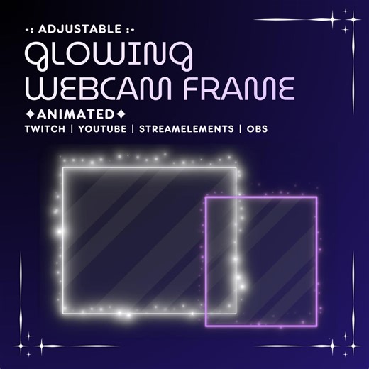 Animated Glowing Sparkles Webcam Frame | Twitch Youtube Streamelements & OBS - Etsy