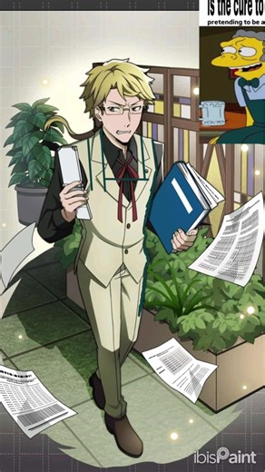 Dressing kunikida as other characters (from my fandoms) pt. 1- Moe #art #bsd #simpsons