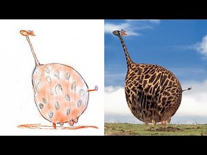 Детские Рисунки в Реальности Сборник Детям про Животных Recreate Kids Monster Doodles Lion boy