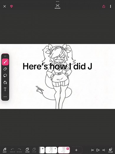 Drawing J from Murder Drones: A Digital Art Process