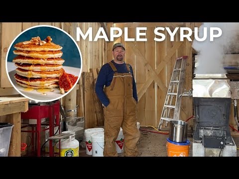 Boiling Sap Into Maple Syrup for the First Time