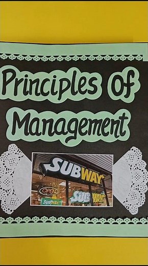 Principles of Management on Subway Class12 #subway #projects #parulcreations #principlesofmanagement