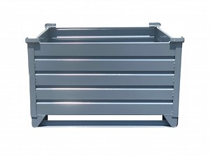 Stackable Corrugated Steel Containers with Steel Angle Runners