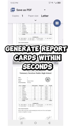The fastest report card generator for schools #acadlio #shorts