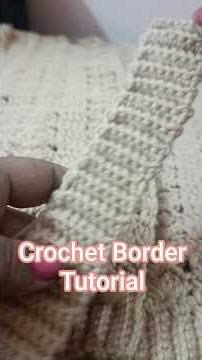 Crochet border making tutorial for beginners #crochet #trending #diy #knitting #ytshorts #craft