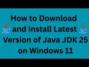 How to download and install java jdk 25 on windows 11 #jdk25