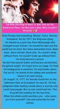 The King Died on the Toilet — The Shocking Last Hours of Elvis Presley 👑🚽 #moviestars