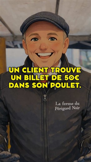 C’est une histoire complètement folle. Un client revient me voir et me dit : “Je vous ai acheté un poulet la semaine dernière… et dans le poulet il y avait un billet de 50€.” Je lui réponds : “Mais qu’est-ce que vous racontez ?” Un poulet rôti… on ne met pas 50€ dedans. Et puis en creusant un peu, on finit par comprendre. En fait, un vendeur mettait des billets de 50€ dans les poulets pour les vendre à un complice… et ils se partageaient l’argent. C’est comme ça qu’on a découvert le pot aux rose