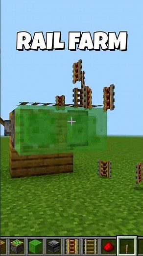 How to get INFINITE Rails in Minecraft! (Easy Rail Farm) 🛤️#shorts #minecraft #gaming