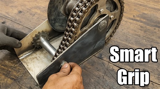 How to Make a Powerful Manual Pulley Using Used Motorcycle Gears – A DIY You Can’t Miss!