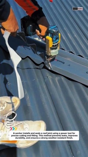 Smart Roof Sealing Trick 🔥 Leak-Proof Finish with Power Tool!