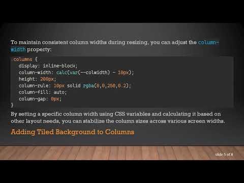 Solving CSS Multicolumn Layout Issues with Tiled Background Images