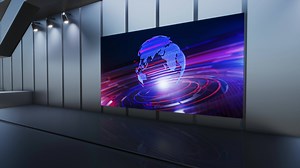 News Studio, Backdrop For TV Shows .TV On Wall.3D Virtual News Studio Background