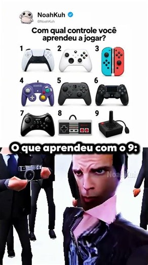 Com qual controle você aprendeu a jogar? 🎮😂