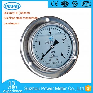 [Hot Item] 4 Inch 100mm Panel Mount Stainless Steel Construction Pressure Gauge