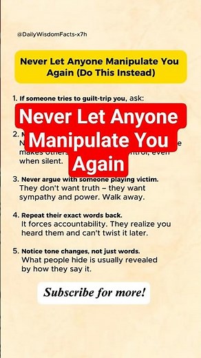 Never Let Anyone Manipulate You Again (Do This Instead)