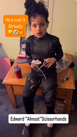 He tried the gloves. He said nope. 😂 Edward Scissorhands… but make it sensory-friendly. 💙 No gloves, no candy — just comfort, smiles, and his version of Halloween. And honestly? That’s more than enough. 🎃✨ Hashtags: #JahsJourney #AutismFriendlyHalloween #SensoryLife #NonverbalNotInvisible #AutismAcceptance #DifferentNotLess #LifeWithAutism #explorepage✨ #TrickOrTreatHisWay #RealLifeCaregiver #halloween #fyp | Shaii Boogie