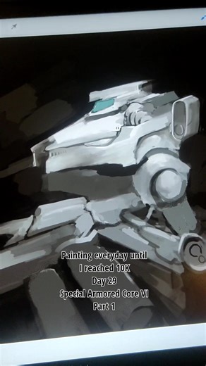 Painting everyday, day 29, Sketching mecha, part1 #painting #art #mecha #digitalpainting #art #artist #fyp #foryou #armoredcore