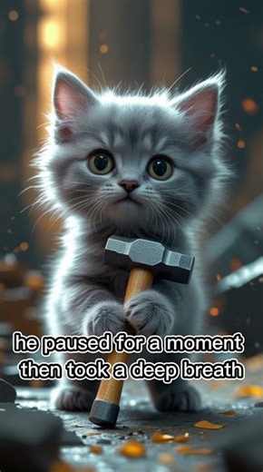 Leo and the Old Hammer 🔨 | A Short Story About Patience & Never Giving Up #cat #catstory