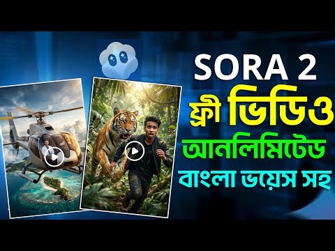 Sora 2 দিয়ে বাংলা ভয়েস সহ ফ্রীতে ভিডিও তৈরি | Sora 2 Video Generate Tutorial Bangla