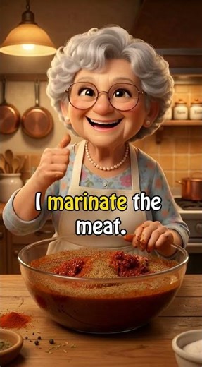 Learn Meat Cooking Verbs in English! 🥩🔥 | Grandma's Kitchen