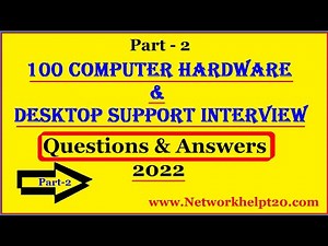 Top 100 Computer Hardware Interview Questions & Answers Part-2| Desktop Support Engineer Level 2