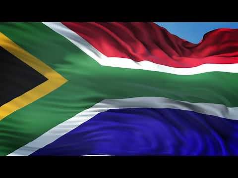 South Africa Flag 5 Minutes Loop - FREE 4k Stock Footage - Realistic RSA Flag Wave Animation